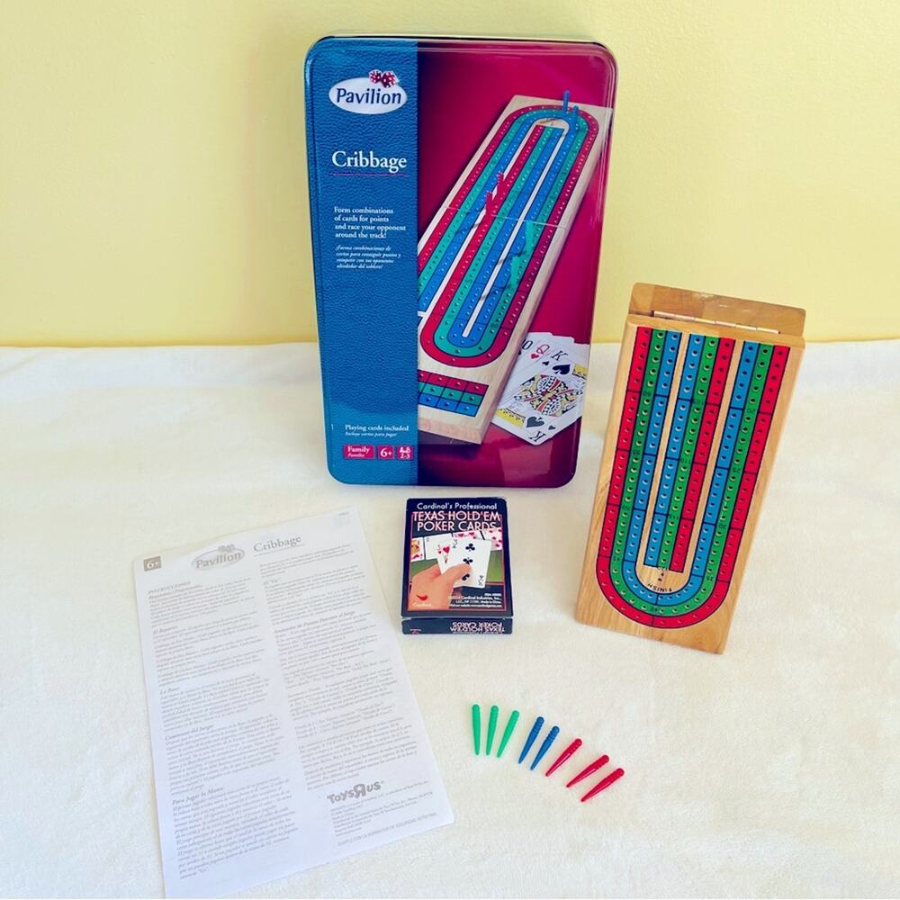 Game Board Cribbage Continuous Track Pavilion Wood Tin  Toys R Us Toys Games